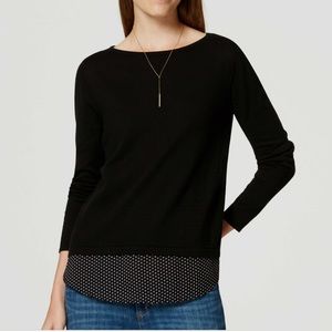 Loft Polka Dot Layered Sweater